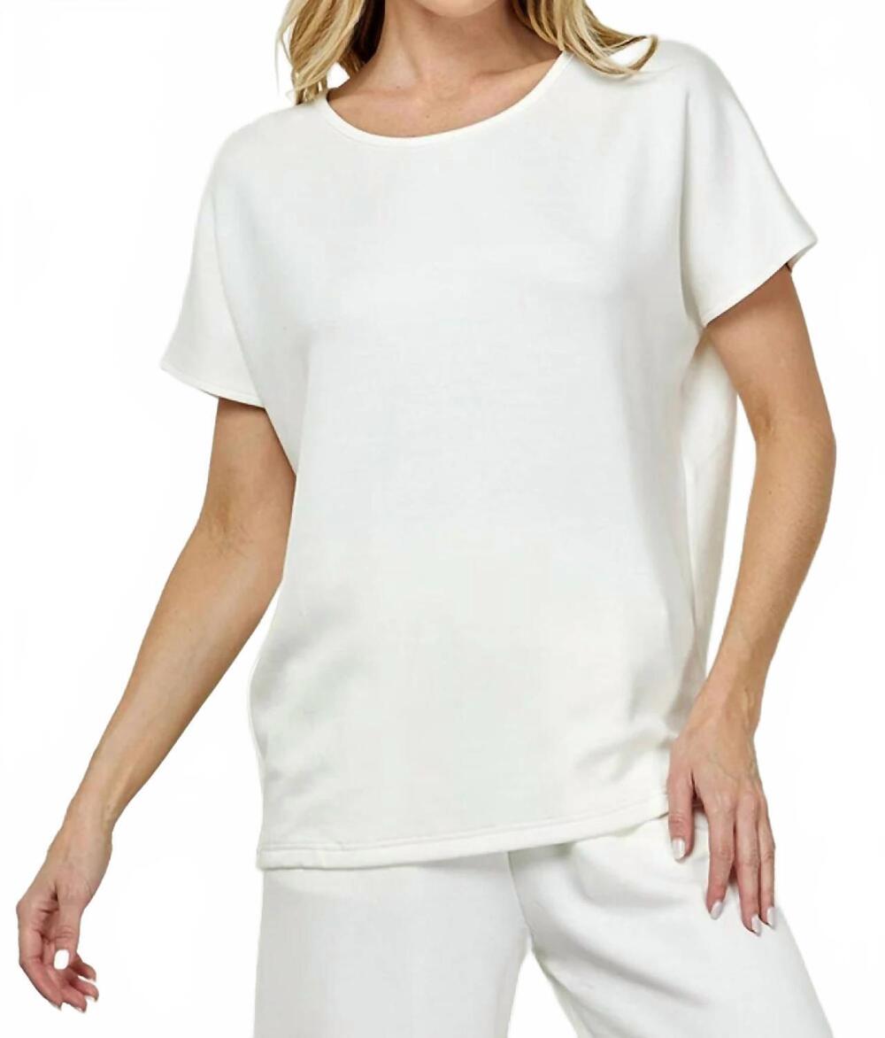 NEW SEE AND BE SEEN basic life soft tee in cream